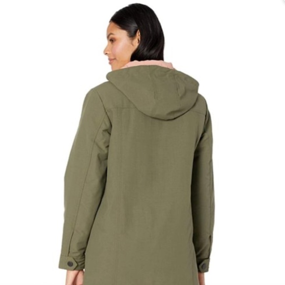 VANS Women’s Drill Chore Long Coat Corduroy Collar Hooded Jacket Size S MTE - Picture 4 of 16